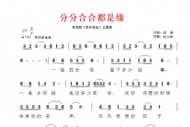 分分合合都是缘简谱